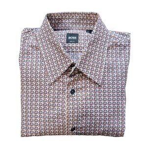 BOSS Long Sleeve Button Down Shirt Slim Fit Size L